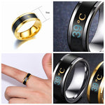 Anillo de temperatura corporal con Sensor Inteligente de acero inoxidable