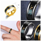 Anillo de temperatura corporal con Sensor Inteligente de acero inoxidable