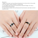 Anillo de temperatura corporal con Sensor Inteligente de acero inoxidable