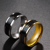Anillo de temperatura corporal con Sensor Inteligente de acero inoxidable
