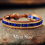 Pulseras Bohemias con Piedras Turquesas y Cadena de Oro